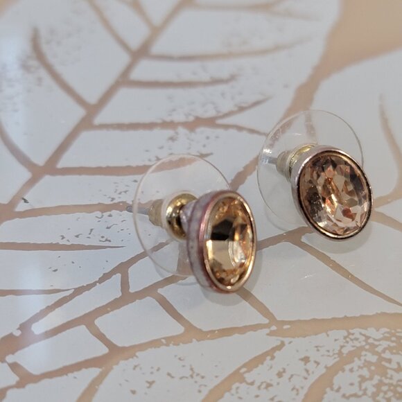 Crystal Stud Earrings Sparkly Elegant Feminine Vintage Wedding Prom - Picture 6 of 9